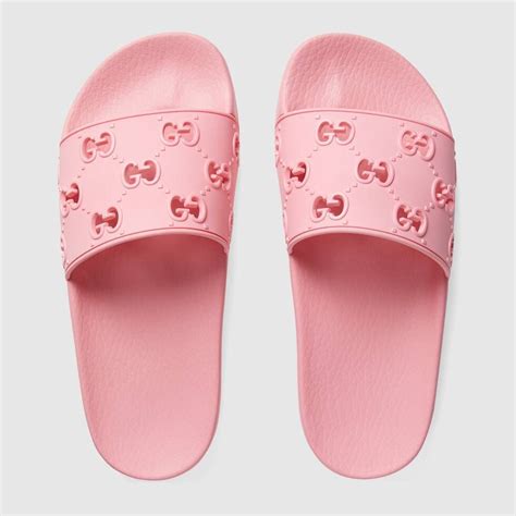 girls pink gucci slides|all pink gucci slides.